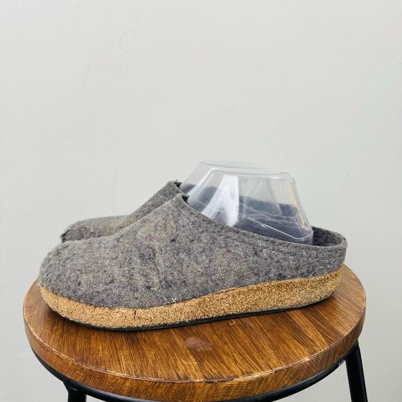 Haflinger Gray Wool Slip On Clogs Women’s Size 8.5 - Picture 1 of 12